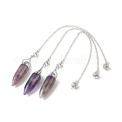 Mixed Gemstone Dowsing Pendulum Pendants&nbsp;G-C051-11P