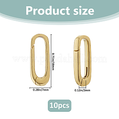 10Pcs Brass Spring Gate Rings&nbsp;KK-FH0008-17C
