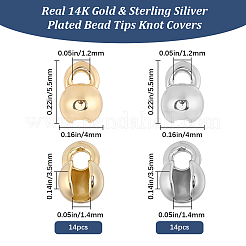 28Pcs 2 Colors Brass Crimp Beads&nbsp;FIND-BBC0005-08