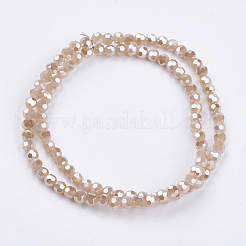 Electroplate Glass Beads Strands&nbsp;EGLA-F120-PL-B01
