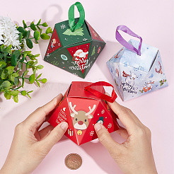 12 Sets 3 Colors Christmas Gift Boxes&nbsp;CON-GF0001-12