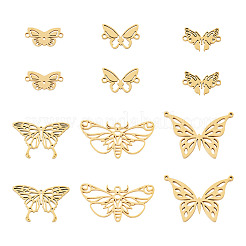 12Pcs 6 Styles 201 & 304 Stainless Steel & Stainless Steel Connector Charms&nbsp;STAS-TA0001-86