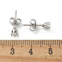 316 Surgical Stainless Steel Stud Earring Findings&nbsp;STAS-Z118-03P-05