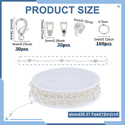 DIY Flat Oval Brass Coated Iron Cable Chains Making Necklaces/Bracelets Kits&nbsp;DIY-ME0001-43