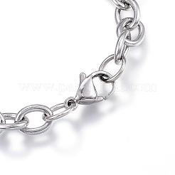 Tarnish Resistant 304 Stainless Steel Charm Bracelets&nbsp;BJEW-G544-12P