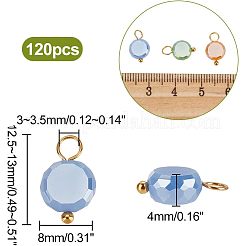 120Pcs Electroplate Opaque Glass Charms&nbsp;FIND-HY0001-36
