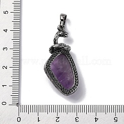 Natural Amethyst Pendants&nbsp;G-K338-42AS-08