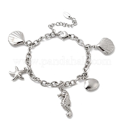 304 Stainless Steel Charm Bracelets&nbsp;BJEW-P368-08A-P