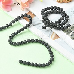 Natural Lava Rock Beads Strands&nbsp;G-YW0002-07