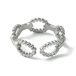 Non-Tarnish 304 Stainless Steel Open Cuff Ring&nbsp;RJEW-L110-038P