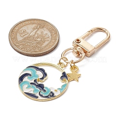 Chinese Style Alloy Enamel Pendant Decoratios&nbsp;HJEW-JM01091