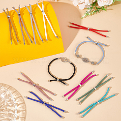 12Pcs 12 Colors Nylon Twisted Cord Bracelet Making Sets&nbsp;MAK-UN0001-58B