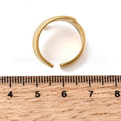 304 Stainless Steel Cuff Open Rings for Women&nbsp;RJEW-L342-17G