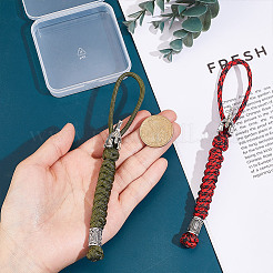 2Pcs 2 Colors Handmade Spartan Nylon Parachute Cord Pendant Decorations for Men&nbsp;KEYC-HY0001-32
