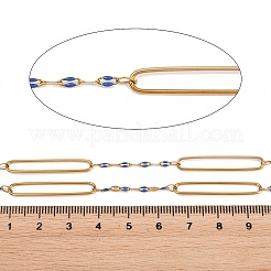 304 Stainless Steel Enamel Dapped Chain Oval Link Chains&nbsp;CHS-K021-15G-08