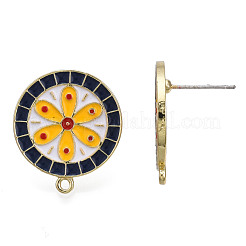 Alloy Enamel Stud Earring Findings&nbsp;PALLOY-N155-113