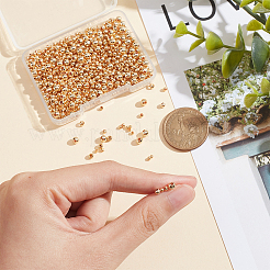 1000Pcs 4 Styles Brass Round Spacer Beads&nbsp;KK-NB0003-34