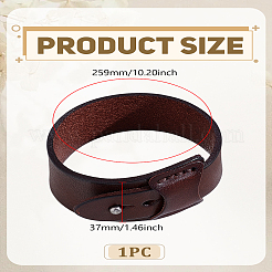 1Pc Punk Cowhid Leather Bracelets&nbsp;BJEW-LP0003-55A