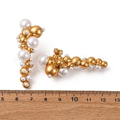 304 Stainless Steel Round Stud Earrings&nbsp;EJEW-L304-12G