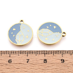 304 Stainless Steel Enamel Pendants&nbsp;STAS-T074-10G