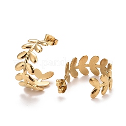 Ion Plating(IP) 304 Stainless Steel Stud Earrings for Women&nbsp;STAS-A057-13G