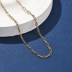 304 Stainless Steel Peanut Link Chain Necklaces for Women&nbsp;NJEW-U050-03G