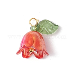 Flora Leaves & Lily flower Charms&nbsp;PALLOY-JF02541-01