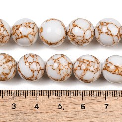 Synthetic Gold Line Turquoise Graduated Beads Strands&nbsp;GG-CBA2AE1-A03-A