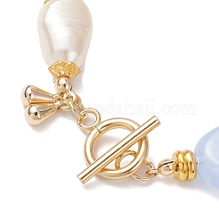 Imitation Gemstone & ABS Imitation Pearl Acrylic Beaded Bracelets for Women&nbsp;BJEW-JB12157-01