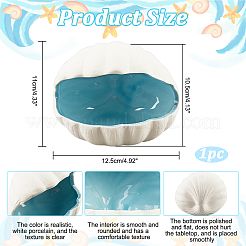 Ocean-themed Ceramic Jewelry Plate&nbsp;AJEW-WH0033-01C