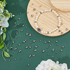 240Pcs 4 Style 304 Stainless Steel Crimp Beads Covers&nbsp;STAS-DC0015-59