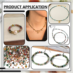 4 Strands 2 Sizes Natural Indian Agate Beads Strands&nbsp;G-ME0001-44