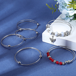6Pcs 304 Stainless Steel Cuff Bangles Making&nbsp;MAK-BBC0001-21P
