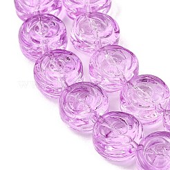 Baking Paint Transparent Glass Beads Strands&nbsp;GL-CBA2ED2-04H