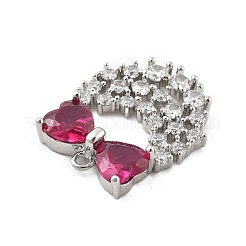 Brass Micro Pave Cubic Zirconia Pendants&nbsp;KK-L228-26P