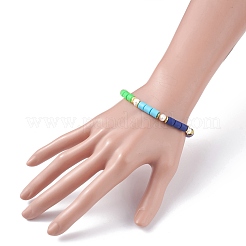 Handmade Polymer Clay Column Beads Stretch Bracelet&nbsp;BJEW-JB07264