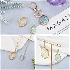 30Pcs 6 Styles Alloy Open Back Bezel Pendants&nbsp;FIND-OC0001-13