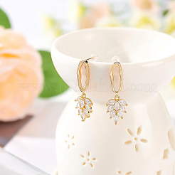 12Pcs 2 Style Brass Stud Earring Findings&nbsp;KK-BC0007-95