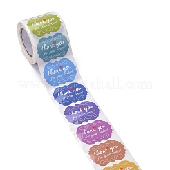 Lace Shape Paper Thank You Stickers&nbsp;DIY-C042-01