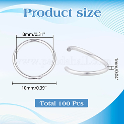 100Pcs Rack Plating Brass Jump Rings&nbsp;KK-ME0004-87