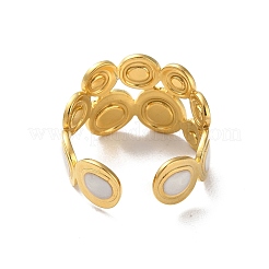 304 Stainless Steel Enamel Cuff Rings&nbsp;LS-RJEW-M171-38G