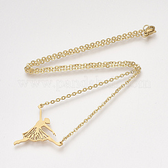 201 Stainless Steel Pendant Necklaces&nbsp;NJEW-T009-JN110-2-40