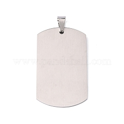 Tarnish Resistant 201 Stainless Steel Rectangle Stamping Blank Tag Pendants&nbsp;STAS-L122-15P