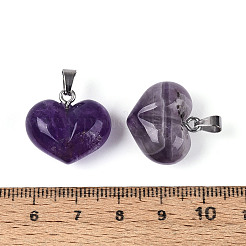 Natural Amethyst Chunky Pendants&nbsp;G-T143-19H
