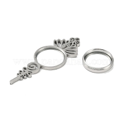 304 Stainless Stee Locket Pendants&nbsp;STAS-S132-06P-01