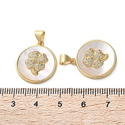 Brass Micro Pave Cubic Zirconia Pendants&nbsp;KK-U070-12A-G