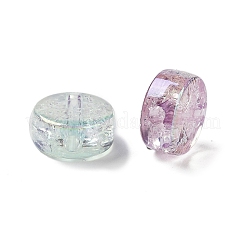 UV Plating Rainbow Iridescent Acrylic Beads&nbsp;X-OACR-F009-07