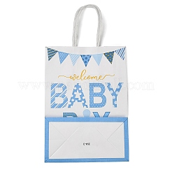 Baby Boy Shower Printed Paper Gift Bags with Handles&nbsp;CARB-F014-01A