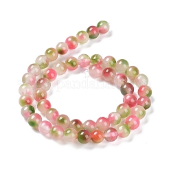 Faceted Rondelle Dyed Natural White Jade Bead Strands&nbsp;G-D073-01C