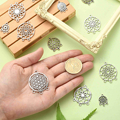 100Pcs 10 Styles Tibetan Style Alloy Chandelier Components Links&nbsp;TIBEP-CJ0002-78